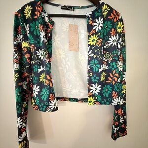 Floral Print Jacket by - Emery Rose